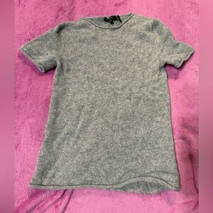 Gray Short Sleeve cashmere Knit Top#573